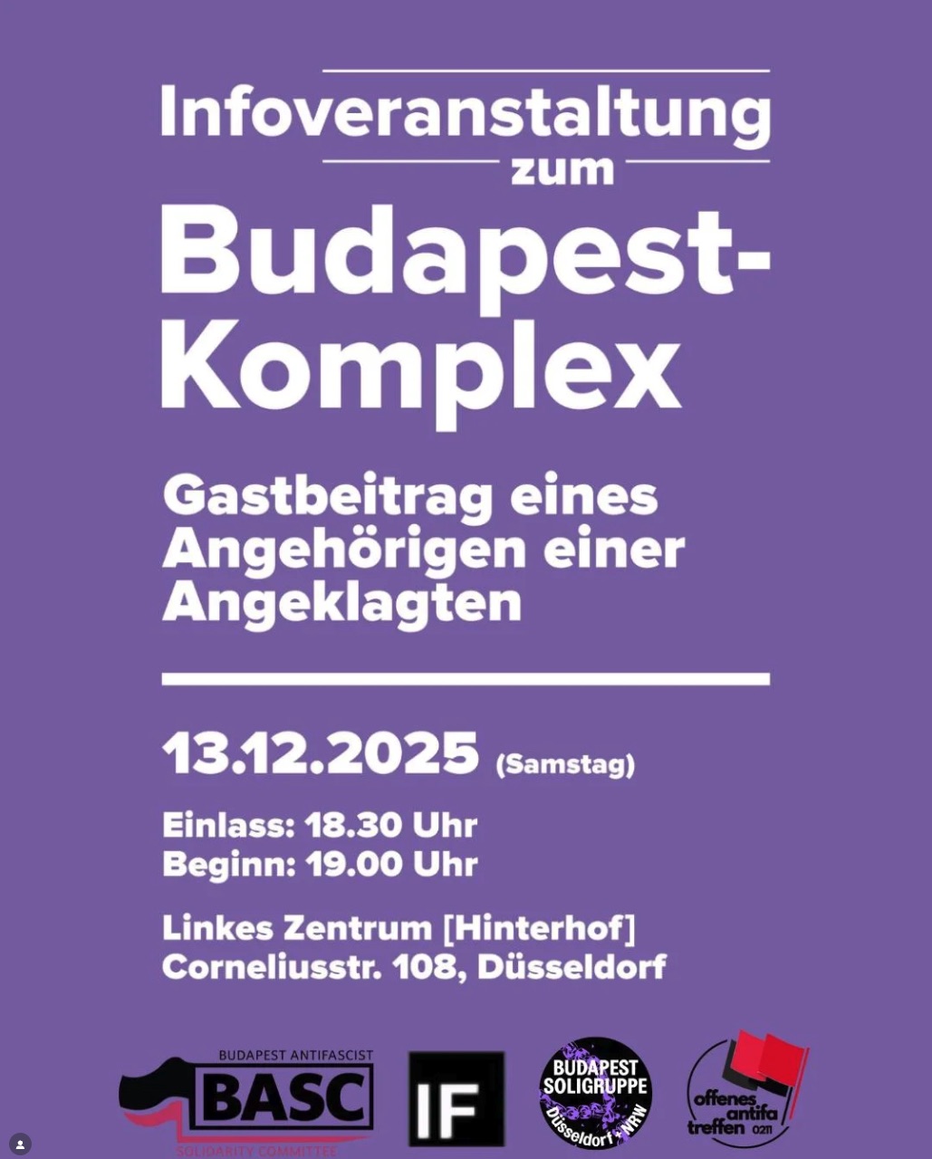 Infoveranstaltung zum Budpest-Komplex